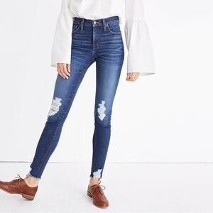 Madewell High-Rise Skinny Jeans Destructed Edition Sz 25